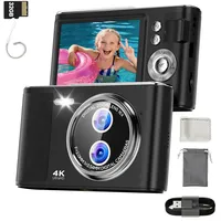32GB Digitalkamera Kinder Fotokamera: 48MP Anti-Shake Kinderkamera Foto mit 2,8 Zoll 4K-Bildschirm, Vlogging Fotoapparat für YouTube 16X Digital Zoom Kompaktkamera für Fotografie