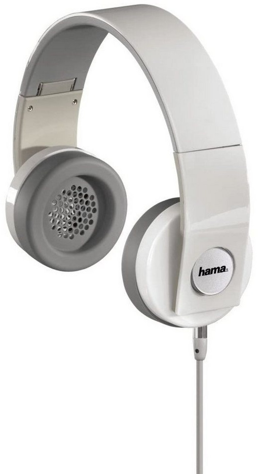 Hama XTREME On-Ear Headset Mikrofon 3,5mm Klinke Weiß Smartphone-Headset (Faltbar, Dual-Driver, Mikrofon, Kabelfernbedienung mit Lautstärkeregeler und Rufannahme, Stereo, Faltbar, Mikrofon, Kabel-Clip, Inkl diversen Audio-Adaptern etc) weiß