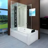 AcquaVapore Dusche Wanne Kombination K05-R01 90x180 cm ohne 2K Scheiben Versiegelung