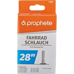 Fahrradschlauch PROPHETE "Fahrradschlauch", schwarz (farbe}), Fahrradschläuche, 48mm, Autoventil (AV), 28 Zoll (71,12cm)