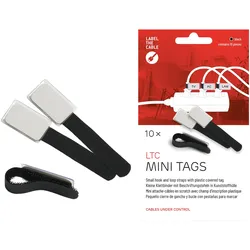 Label-the-cable LTC MINI TAGS - Draht-/Kabel-Marker - 9 cm - Schwarz (Packung mi