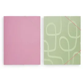Thalia Sammelmappe 2er Set A4 Pink/Grün