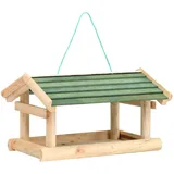 vidaXL Vogelfutterhaus Massivholz 35x29,5x21 cm zum Aufhängen