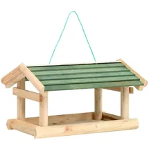 vidaXL Vogelfutterhaus Massivholz 35x29,5x21 cm zum Aufhängen