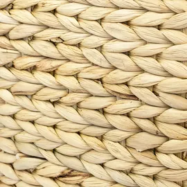 HMF Aufbewahrungskorb 2er Set geflochten aus Wasserhyazinthe in Beige