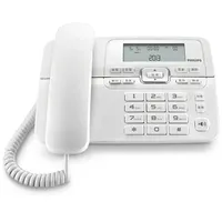 Philips Telefon mit Kabel M/L, Display, 9,6 cm (3,6 Zoll), große Tasten, Weiß