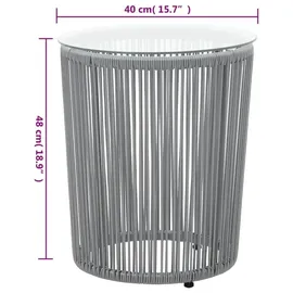 vidaXL Bistroset 3-tlg. anthrazit