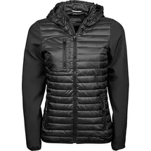 Tee Jays Damen Crossover Kapuzenjacke Stepp-Jacke 9629 black/black XXL