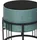 [en.casa] Hocker Tas 38 x 38 x 38 cm Grün