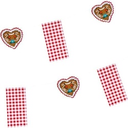 Papstar Flaggenkette „Hüttengaudi“, rot / weiß aus Papier, Länge: 4 m, Maße der Flaggen: 120 x 235 mm