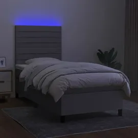vidaXL Boxspringbett 100 x 200 cm Hellgrau