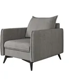 S-Style Sessel Azalea Luxusmikrofaser 70 x 70 x 70 cm Grau