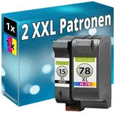 Druckfuxx HP 15 schwarz + CMY