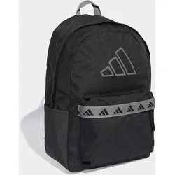 Rucksack ADIDAS PERFORMANCE "CL TAPE BPK", schwarz, grau three, Rucksäcke, Damen, Obermaterial: 100% Polyester, Rucksack, für Erwachsene, sportlich und stilvoll, mehrere Fächer und Taschen