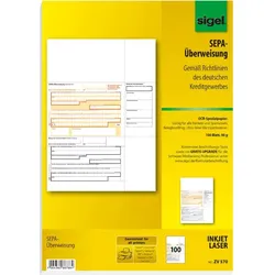 sigel Bankformular 'PC-SEPA-Überweisung', DIN A4