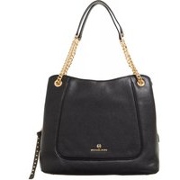 Michael Kors Piper Large Pebbled Leather Shoulder Bag black