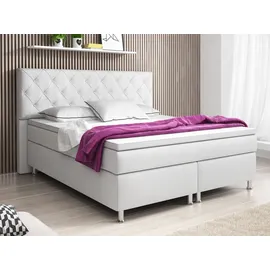 Inter Trading Boxspringbett Turin 180x200 cm Weiß
