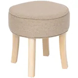 Atmosphera Hocker Adriel Holz 35 x 35 x 35 cm Beige