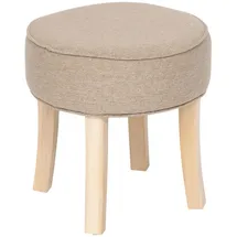 Atmosphera Hocker Adriel Holz 35 x 35 x 35 cm Beige