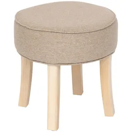 Atmosphera Hocker Adriel Holz 35 x 35 x 35 cm Beige
