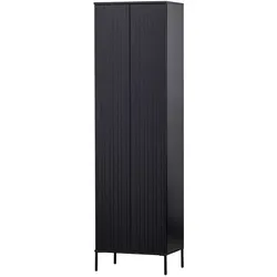 Schwarzer Esszimmerschrank im Skandi Design 210 cm hoch