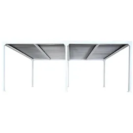 Mendler Alu Pergola HWC-L41 3 x 6 m Weiß