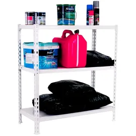 simonclick SimonRack Ecoclick schraubenloses Metallregal 3 Böden. Farbe Weiss 900x800x400 mm,