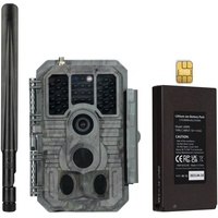 Meidase S960 4G LTE Wildkamera mit Wiederaufladbarem 8000-mAh-Lithium-Akku, Wildtierkamera Handyübertragung App mit Nachtsicht Bewegungsmelder, 32MP 1296P Wildkamera mit SIM