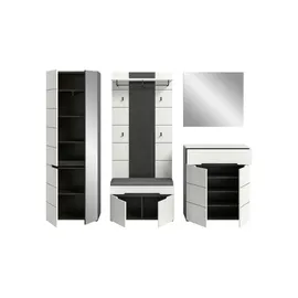 VCM Canu Garderobenkombination 255x37x190 cm grau