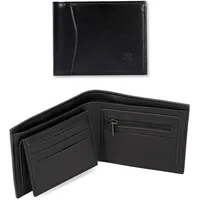 Kinwodon Geldbörse Herren RFID Schutz Portmonee Herren RFID Schutz Geldbeutel Herren Wallet Schwarz Herren-Geldbörsen Klein Wallets for Men mit Geschenkbox 10 Kartenetui 2 Banknotenfächern Münzfach