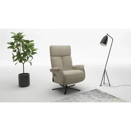 sit&more TV-Sessel Triple Seven Xtra large Polyester 86 x 115 x 86 cm Beige mit Kopfteil- & Drehfunktion