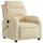 vidaXL Massagesessel Creme Polyester 92,5 x 100 x 0 cm Beige mit Fernbedienung