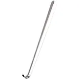 Robuster Schuhanzieher aus Edelstahl mit langem Griff, Schuhlöffel aus Metall für einfaches Tragen, Silber-Finish - L