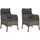 vidaXL Gartenstuhl 54,1 x 62,6 x 32,3 cm grau 2 St.