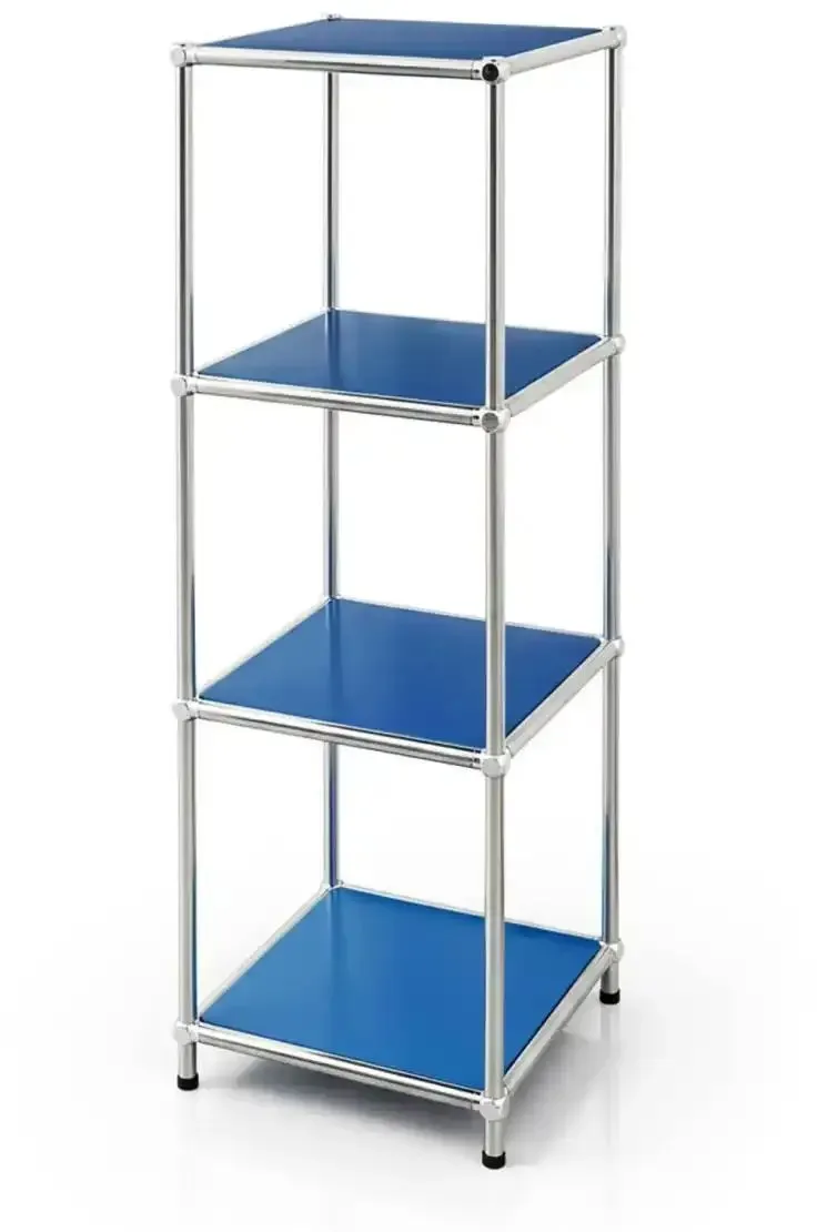 Floordirekt Metallregal   , blau , Maße (cm): B: 30 H: 89