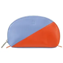 DuDu Segovia Kosmetiktasche Leder 16 cm pastellblau
