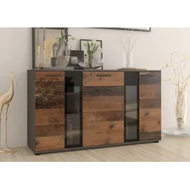 Küchen-Preisbombe Salsa Kommode Sideboard Wohnwand Wohnzimmer Anbauwand Old Wood + Matera