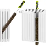 Heizkörperbürste 81cm Wildschweinborsten Heizungsbürste Lange Flexible Heizkörperbürste mit gedrehtem Draht &Silikonschutzschlauch, Ideal für die Reinigung von Flachheizkörper