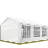 TOOLPORT Partyzelt PE 3 x 6 m inkl. Seitenteile weiß