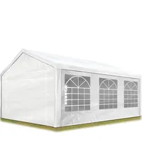 TOOLPORT Partyzelt PE 3 x 6 m inkl. Seitenteile weiß