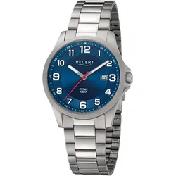 Regent 11090371 Herrenuhr Titan Blau 10 Bar