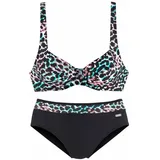 VENICE BEACH Bügel-Bikini Damen schwarz-bedruckt Gr.40 Cup C