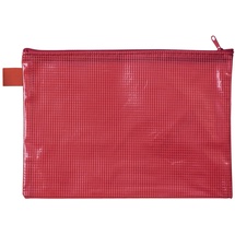 Veloflex 2705020 - Reißverschlusstasche DIN A5, rot, aus gewebeverstärktem EVA-Material, 1 Dokumententasche