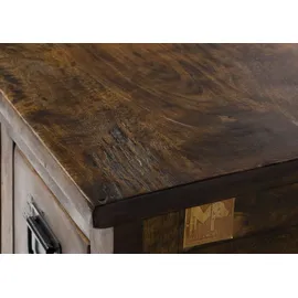 MASSIVMOEBEL24.DE Schreibtisch Mango 140x80x76 braun lackiert RAILWAY #461