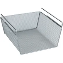 Wenko Einhängekorb M zum Einhängen in Regal oder Schrank 27,5 x 28 x 15 cm silber