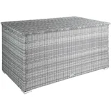 Tectake tectake® Auflagenbox, mit Aluminiumgestell Oslo, 145x82,5x79,5cm