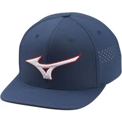 Mizuno Tour Flat Snapback Cap Golfmütze Blau EINHEITSGRÖSSE