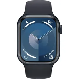 Apple Watch Series 9 GPS 41 mm Aluminiumgehäuse mitternacht, Sportarmband mitternacht S/M