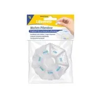 Lifemed Wochen-Pillendose | 7-Tage Tablettenbox, transparent, BPA-frei
