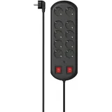 Hama Steckdosenleiste 10-fach 2 m Schwarz